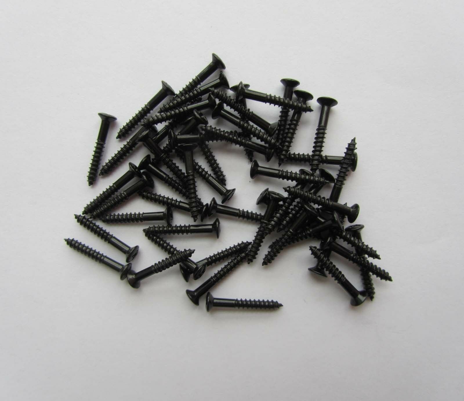 50x LP Guitar Pickup Surround Screw Humbucker Pickup Ring Mounting Screws Black