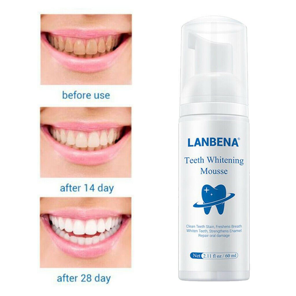 60ml Daily Teeth Whitening Foam Remove Stains Oral Hygiene Dental Tool