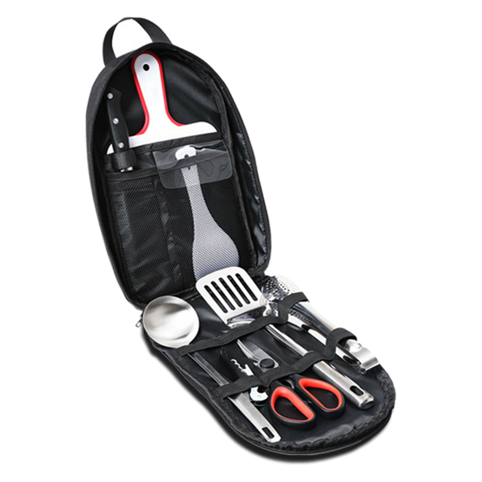 9Pieces Outdoor Kitchen Utensil Set Hiking Camping Picnic BBQ Cookware Kit