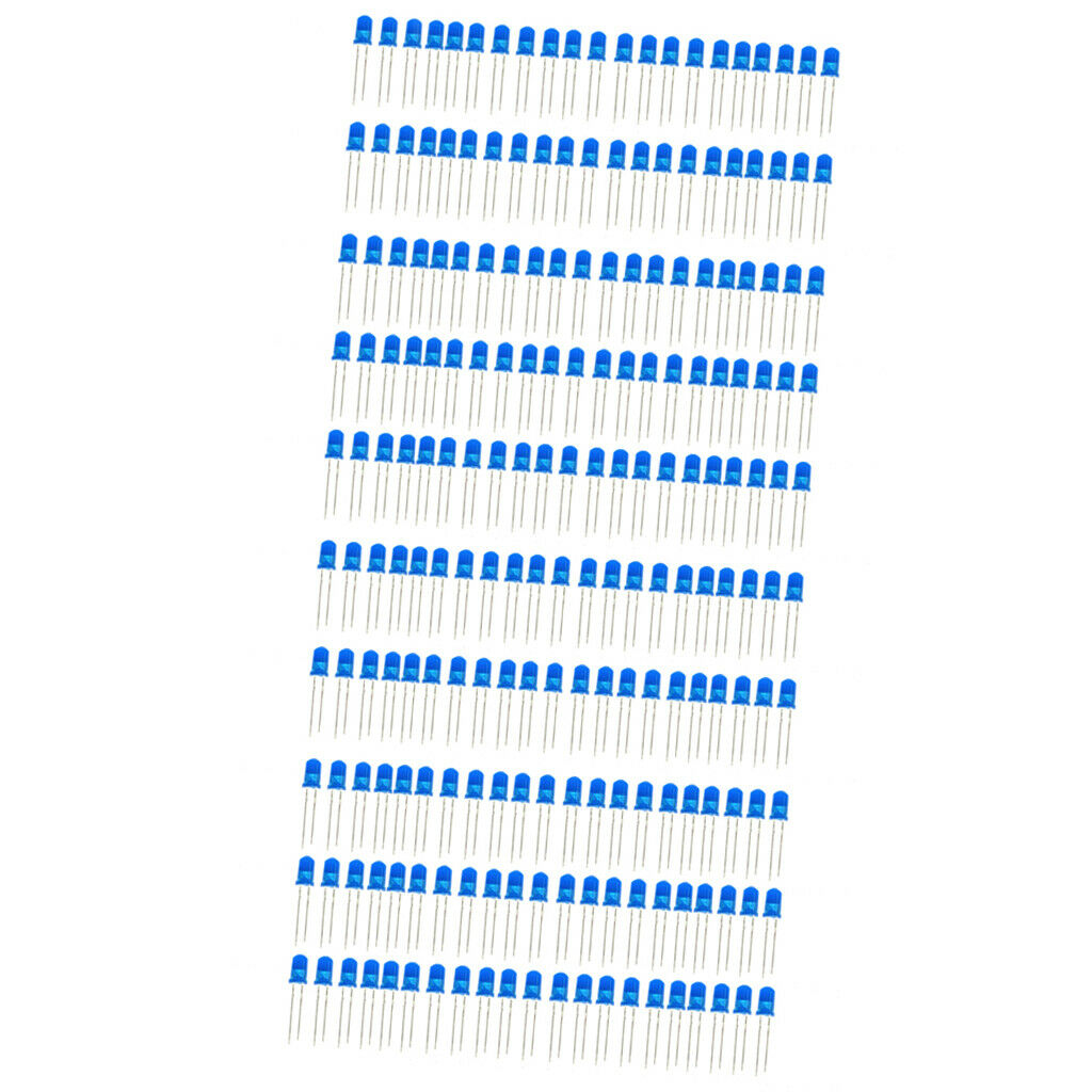 200Pcs 5mm Blue Ultra-Bright LED Electronic Light Lamp Emitting Diodes