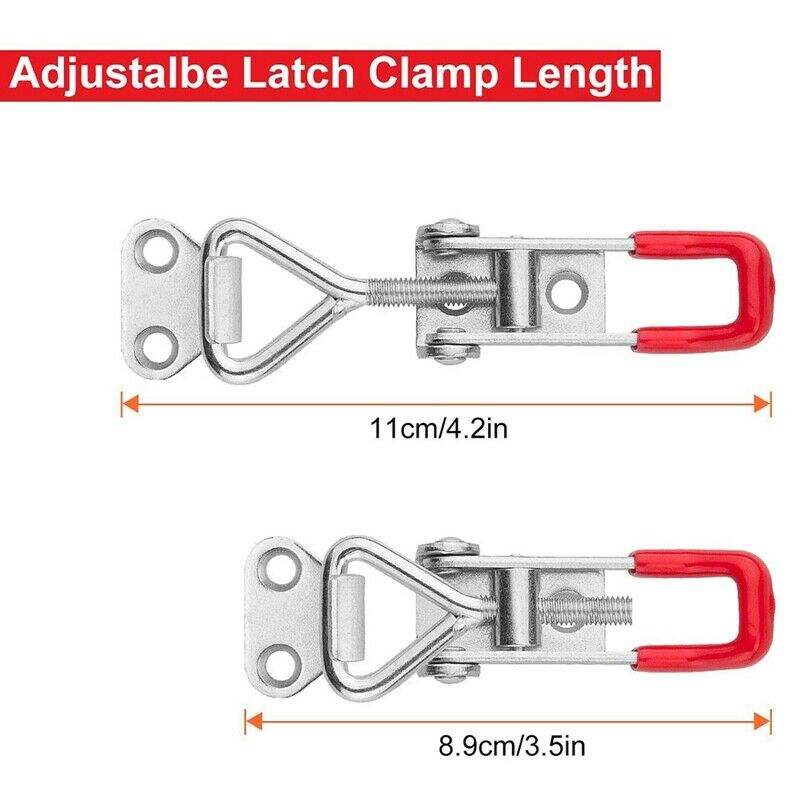 8Pack Pull Latch Clamp Latch 360Lbs Capacity Adjustable  Release D Latch for DW7