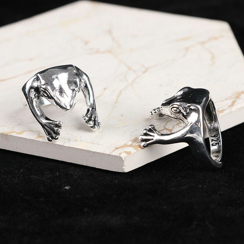 Frogs Rings Creative Design Animal Retro Ring Adjustable gift For Wom.l8