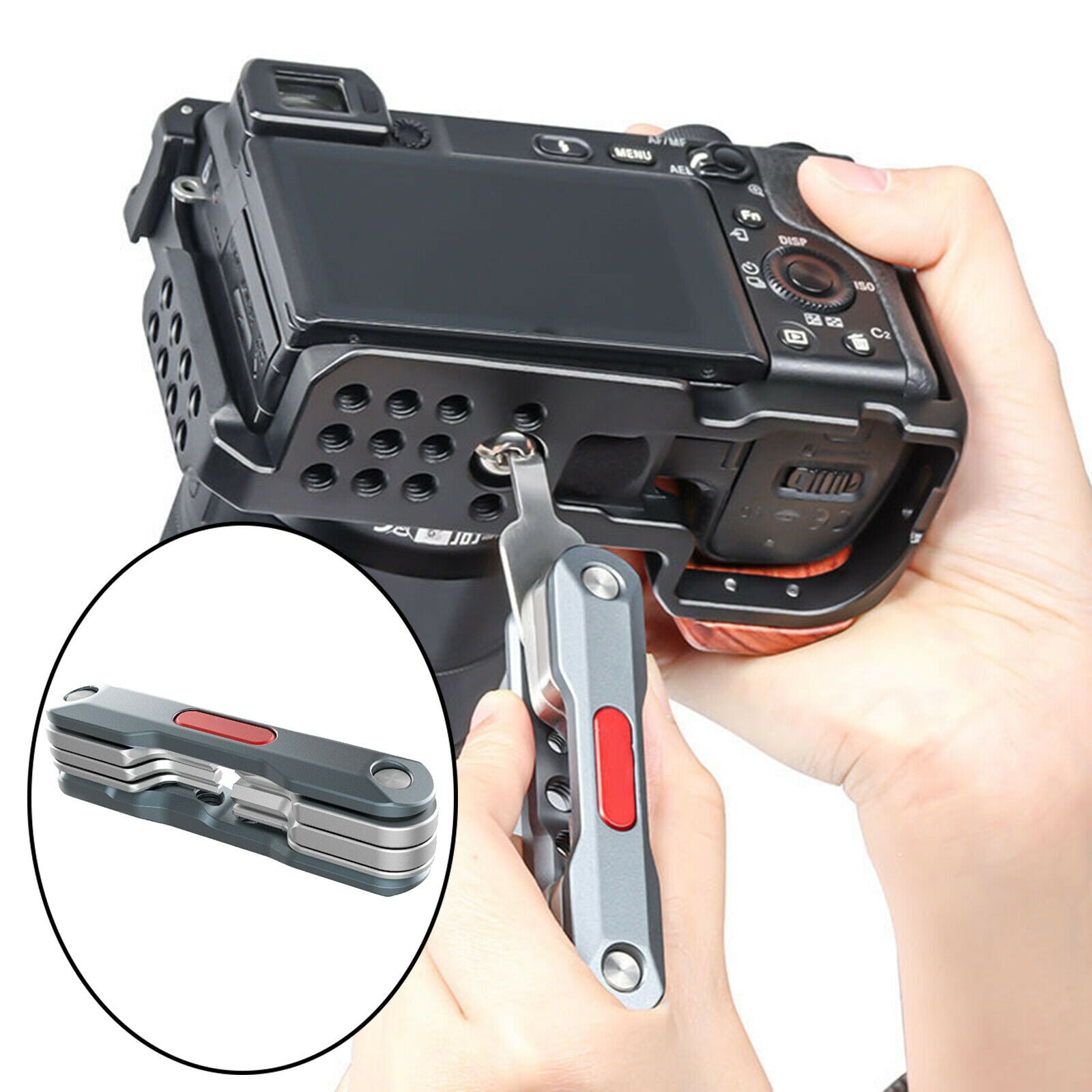 6 in 1 Universal Folding Tool Set Allen Wrenches Portable for DSLR Camera