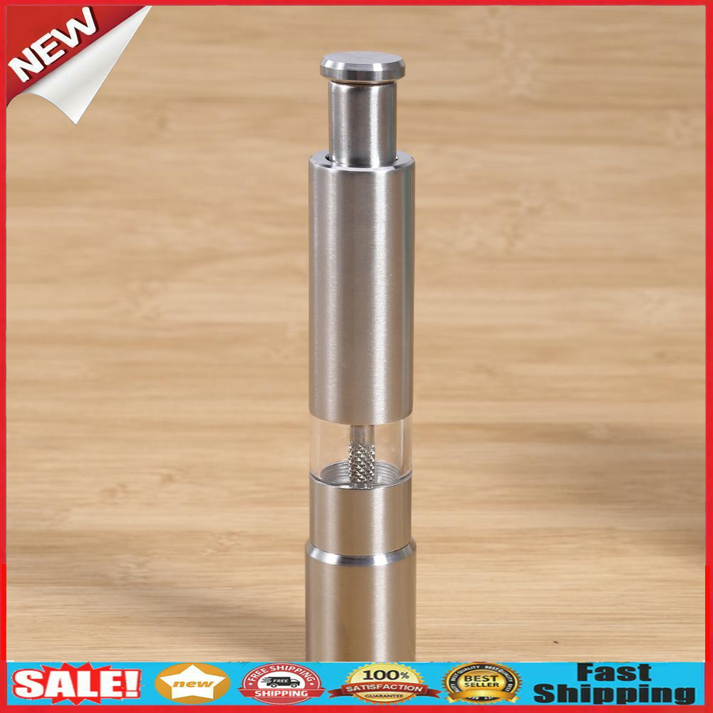 Stainless steel hand pepper mill with black pepper grinder @