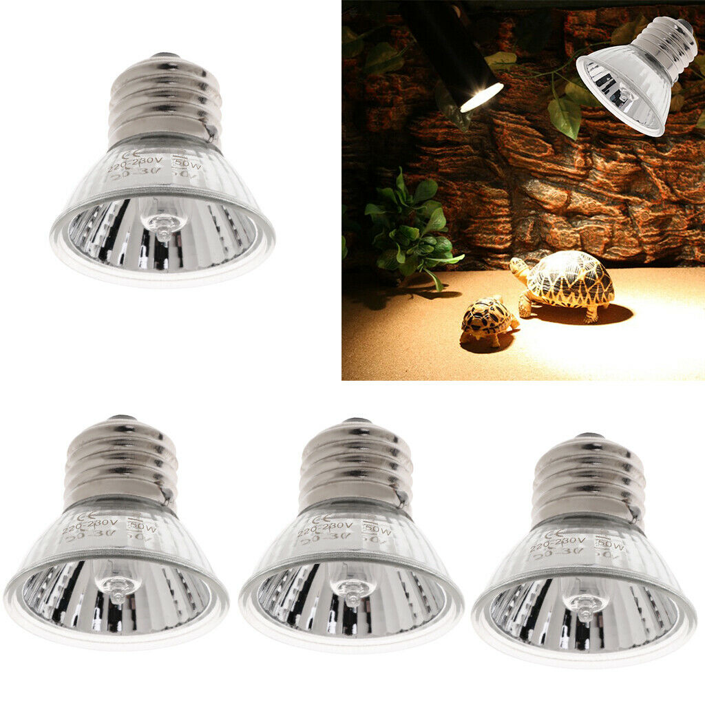 4x UVA+UVB Pet Intense Basking Spot Bulb Reptile Lighting Heat Lamp 50W