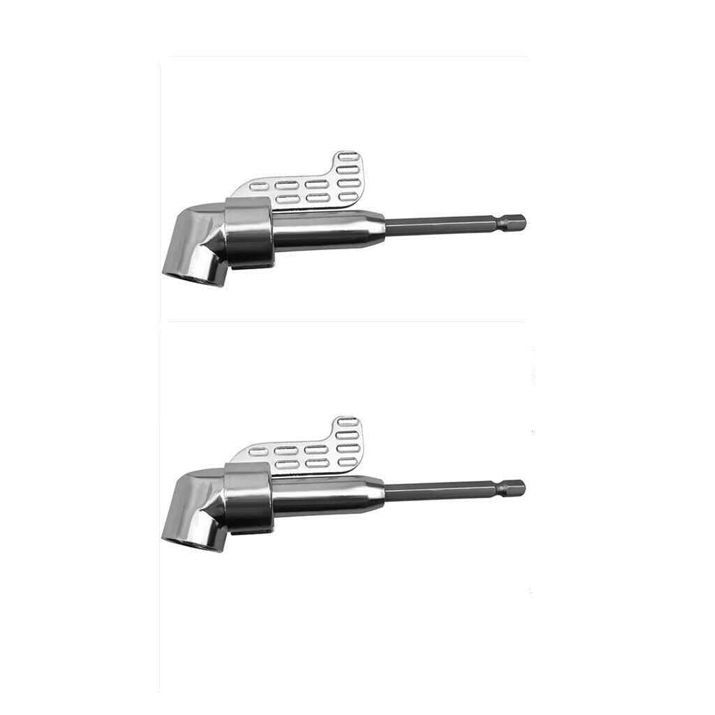 Pack of 2 Right Angle Screw Driver Drill Screwdriver Tool 105 Degree 1/4