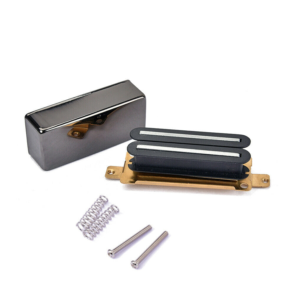 DIY Electric Guitar Humbucker Pickup Kits Brass Cover+Baseplate+Bar Magnet