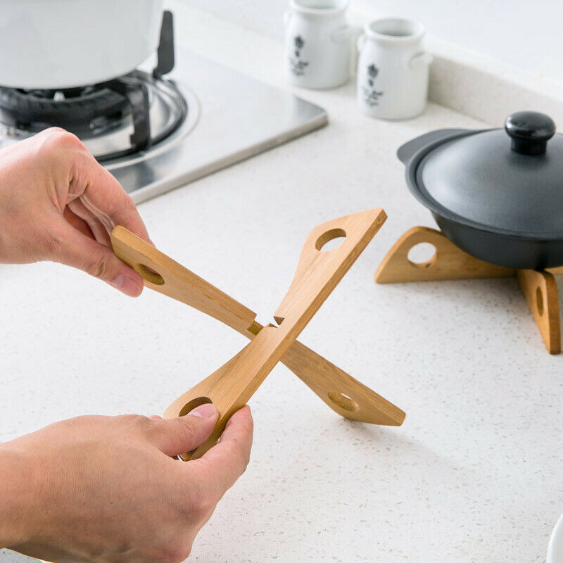 Tray Rack Detachable Wood Table Mat Kitchen Pot Heat Insulated Potholders GY SJ