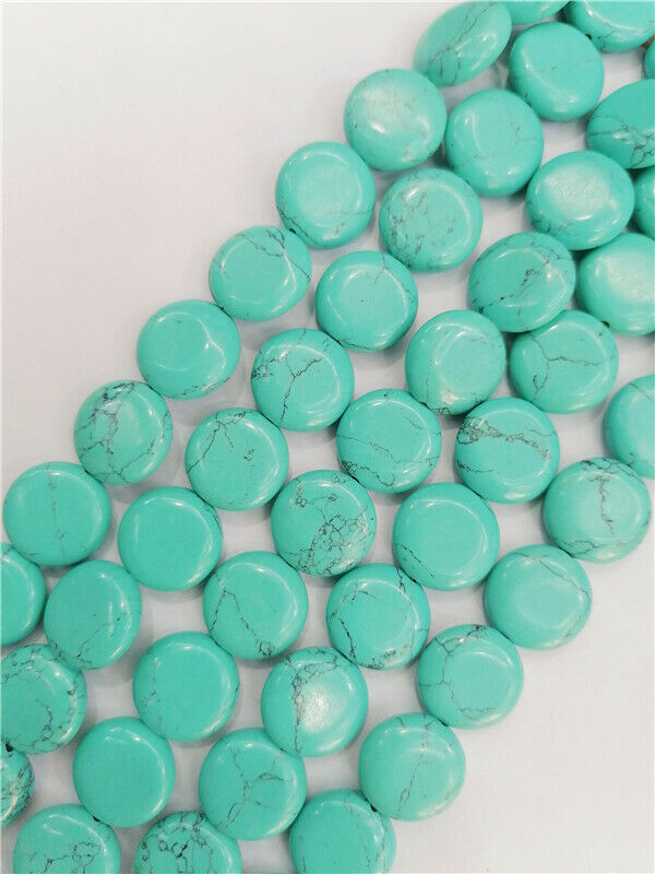 1 Strand 16x5mm Green Turquoise Round Spacer Loose Beads DIY 15.5inch HH8778