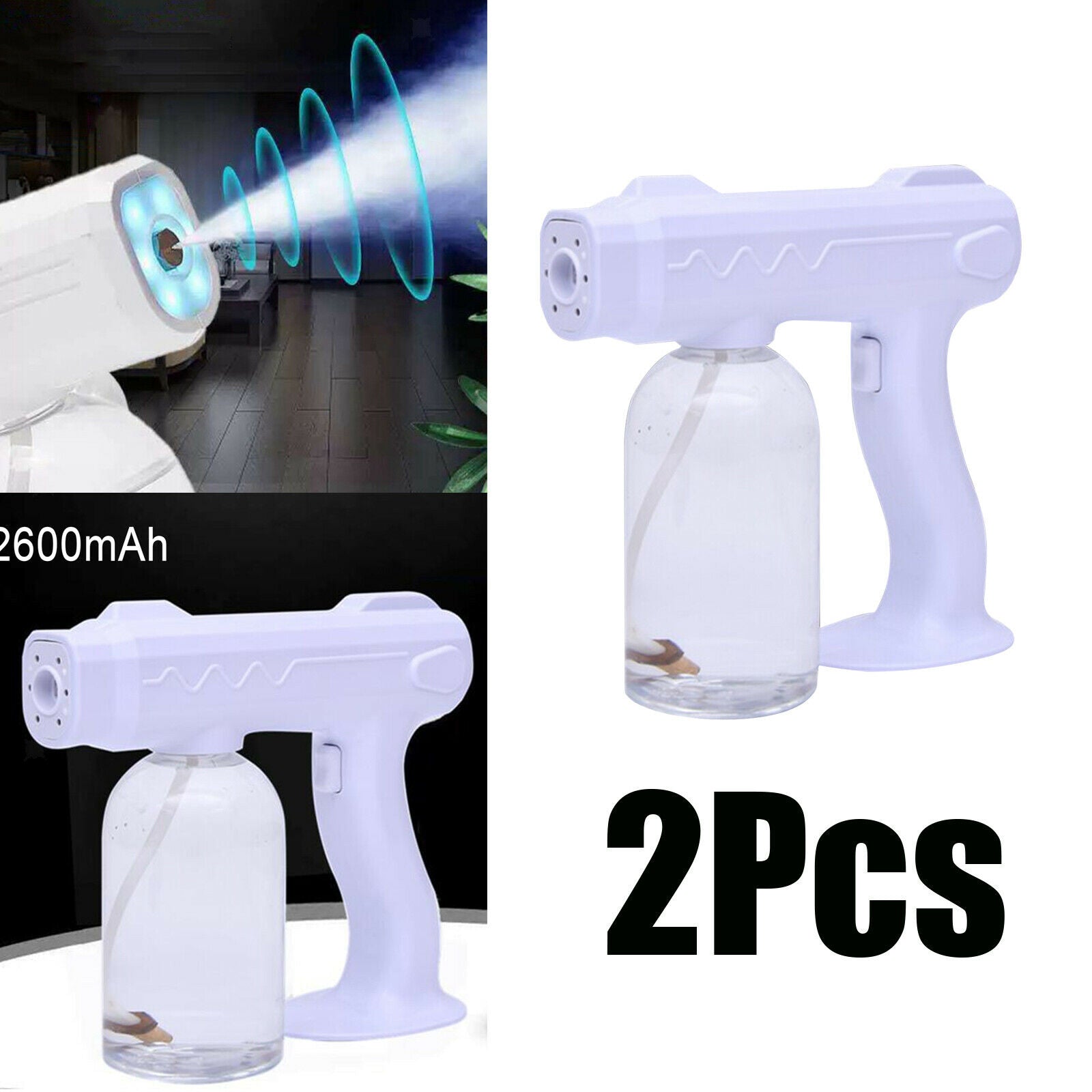 2x Electric Rechargeable Disinfectant Atomizer Sprayer Fogger Spray Gun