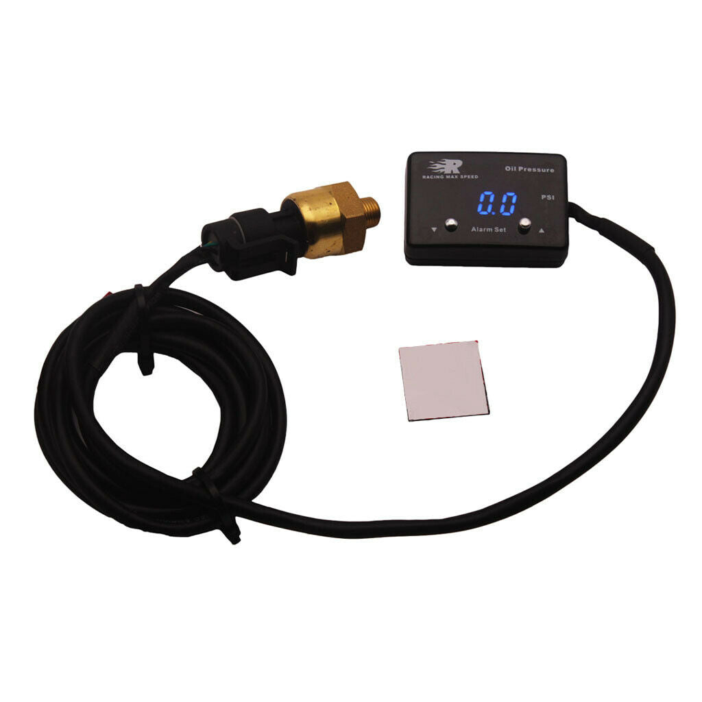 Electronic Oil-Pressure-Gauges With Sensor Digital Blue-Display High-Quality