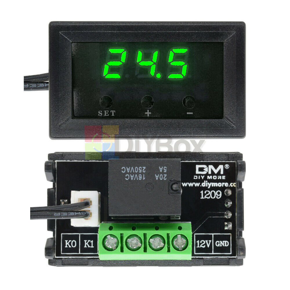DC 12V W1209 Digital LED Thermostat Temperature Controller Switch w/ NTC Sensor
