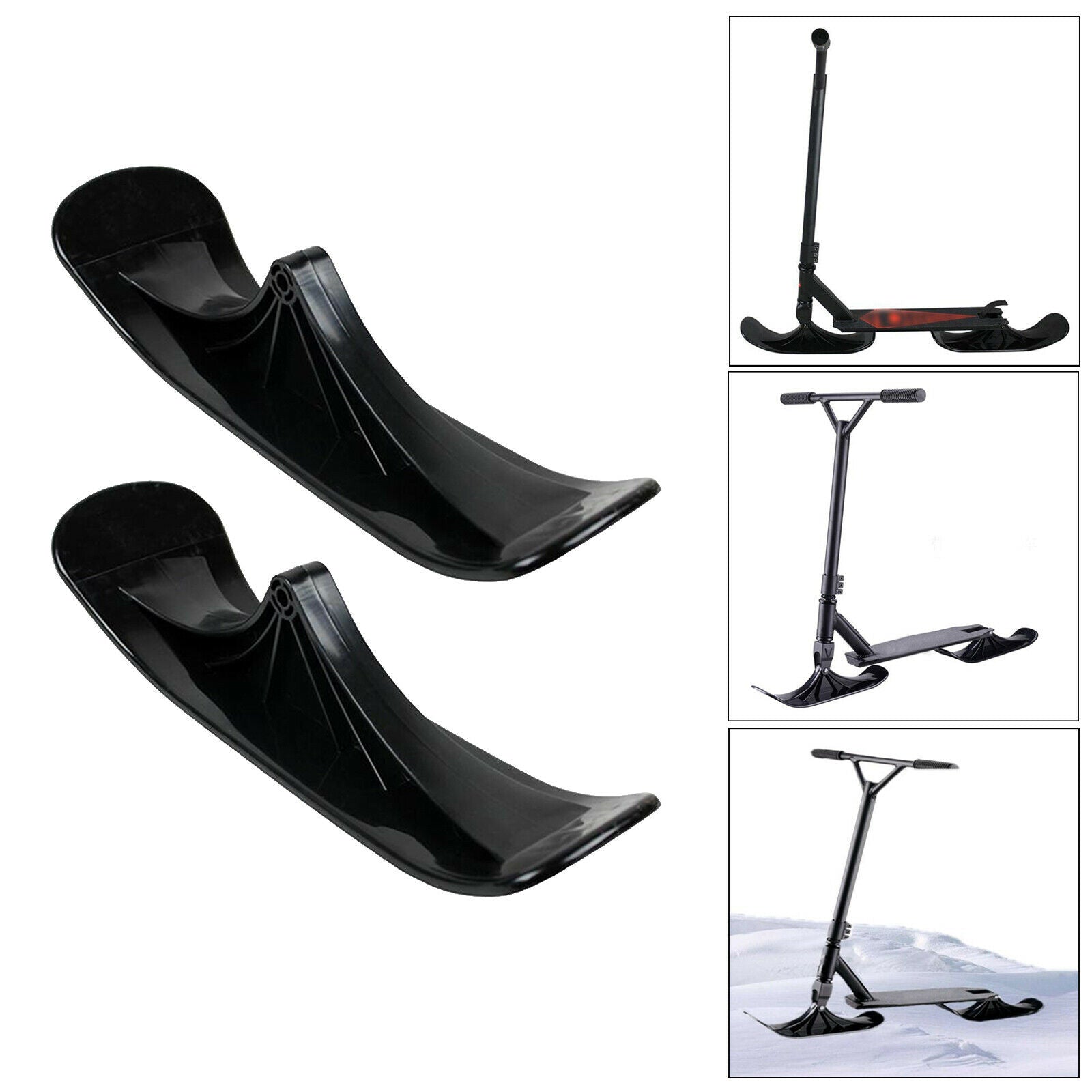 Kids Ski Scooter Winter Fun Scooter Toboggan Refit Bottom Sled Snowmobile
