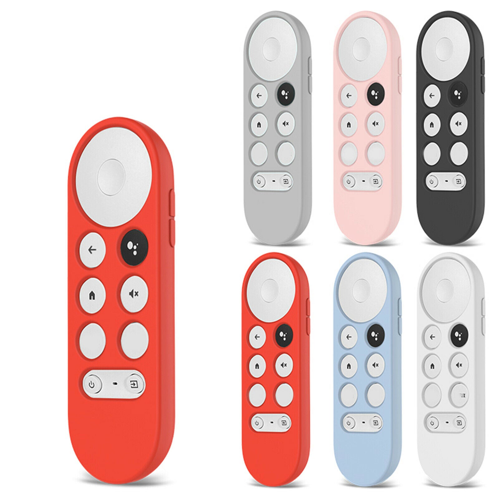 Silicone Protective Case Remote Cover for Google 2020 Voice Remote White