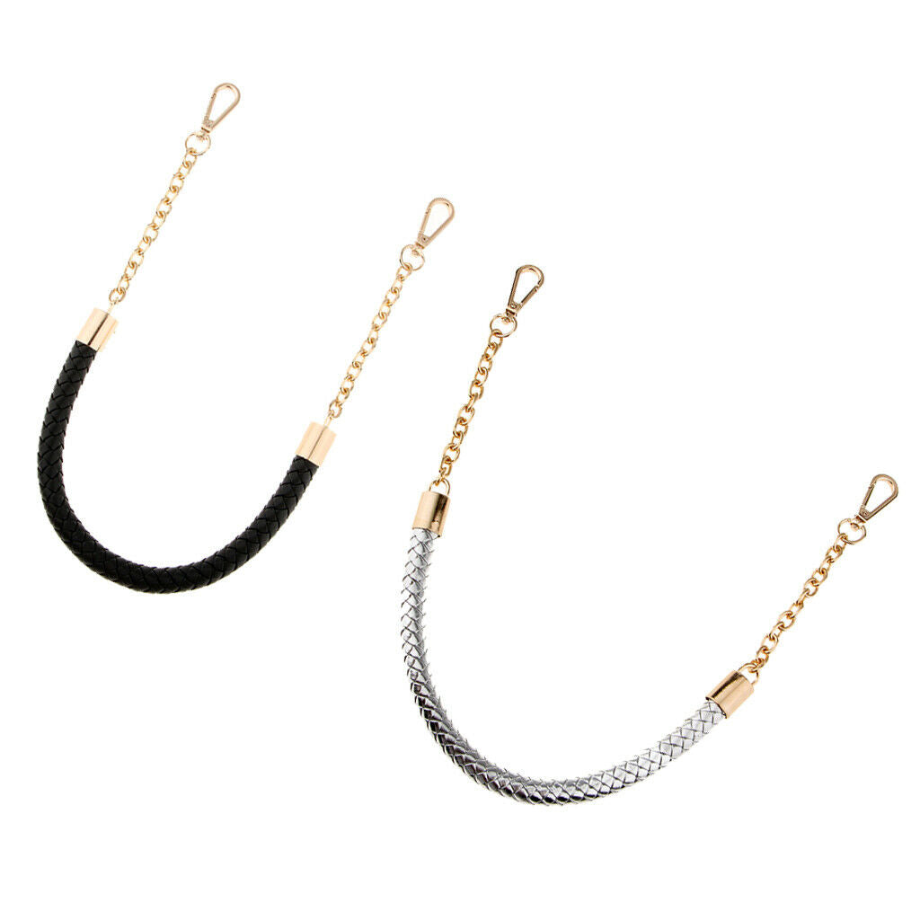 2pcs 60cm PU Leather Braided Bag Strap Replacement Handbag Bag Chain Bag