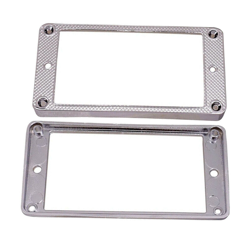 2 Pieces Pickup Frames, Mounting Rings  Pickup Cover Set For LP Electric Guitar