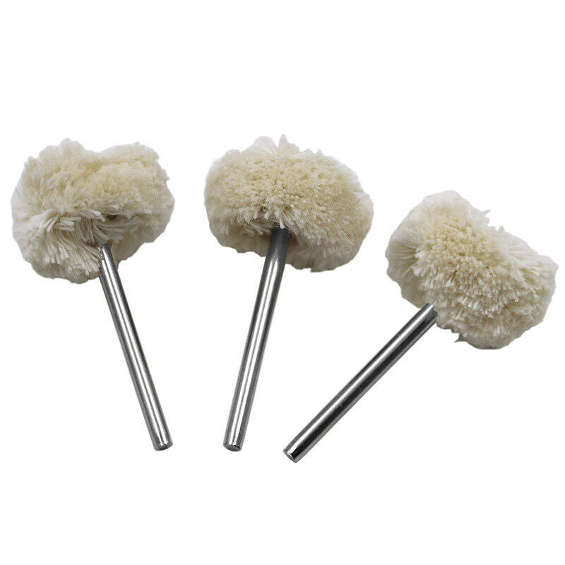 1Pcs 25mm Cotton Buffing Pad Polishing Wheel Brush Set Rotary Tool 3mm Shank