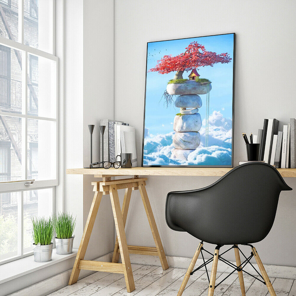 Painting By Numbers DIY Landscape Room Wall Picture Hand Painted Handwork @