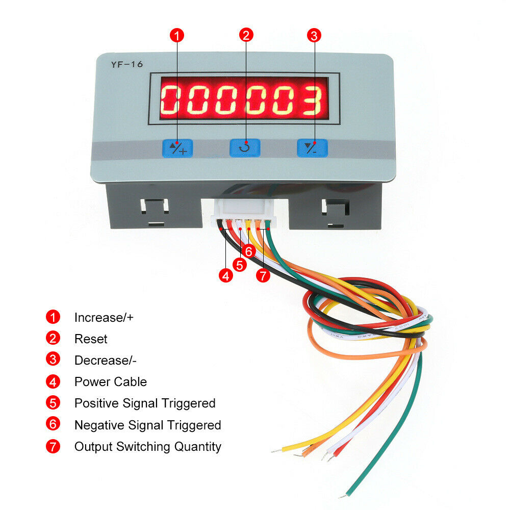 Dc/ac5V~24V Mini Lcd Digital Counter Module Electronic Accumulation with Npn A0E