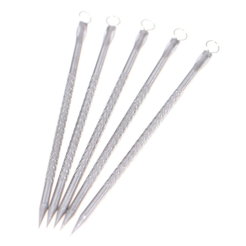 5pcs Removal Professional Cosmetic Tool Fine Tip Needle Acne Blackheads PimpFCA