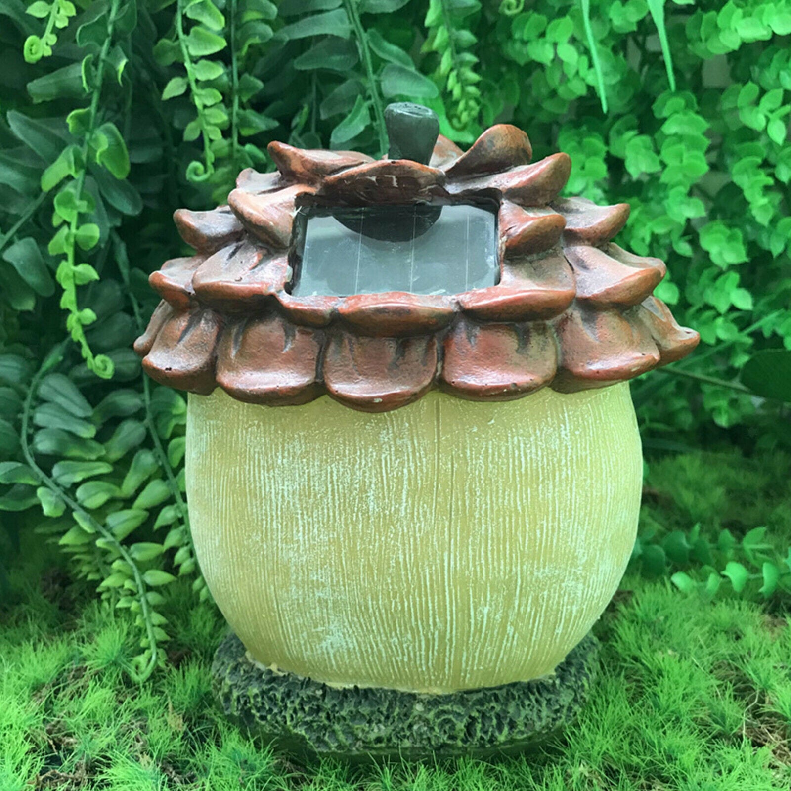 Handmade Solar Garden Statue Outdoor Lawn LED Light Sculpture Decoration