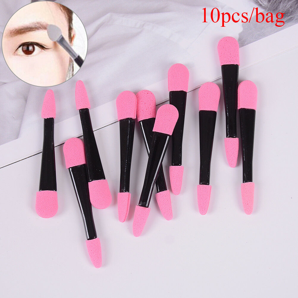 10Pcs Disposable Double Ended Eye Shadow Applicators Sponge Makeup Brush B.l8
