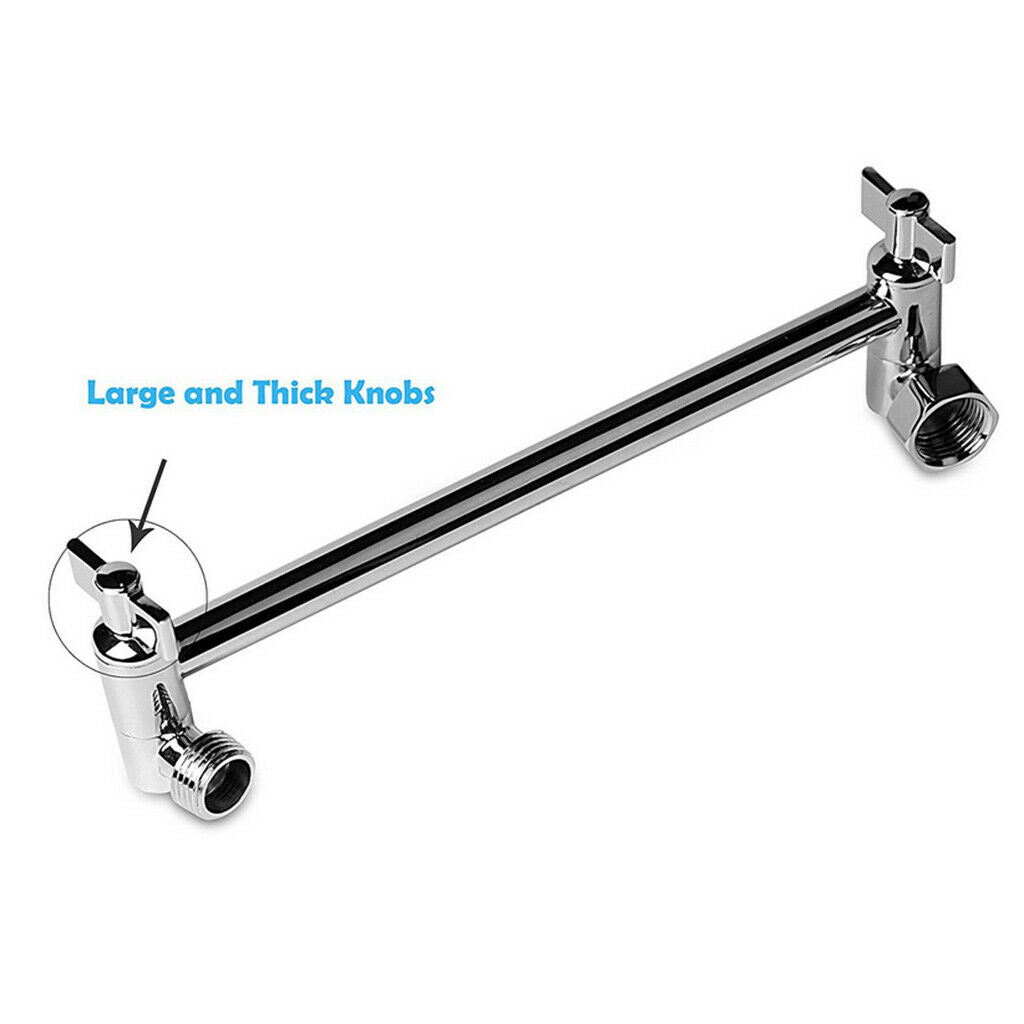 Adjustable Shower Head Extension Shower Extender Tube Arm Rain Shower Head
