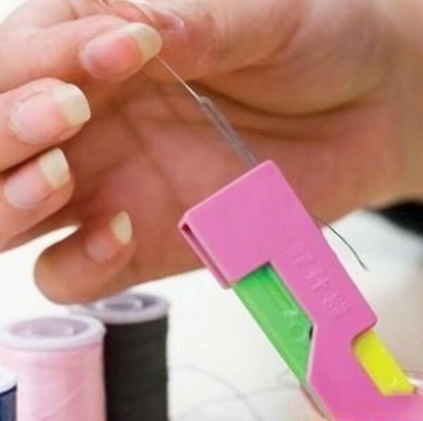 New Elderly Use Automatic Easy Sewing Needle Device Threader Thread Guide Tool E
