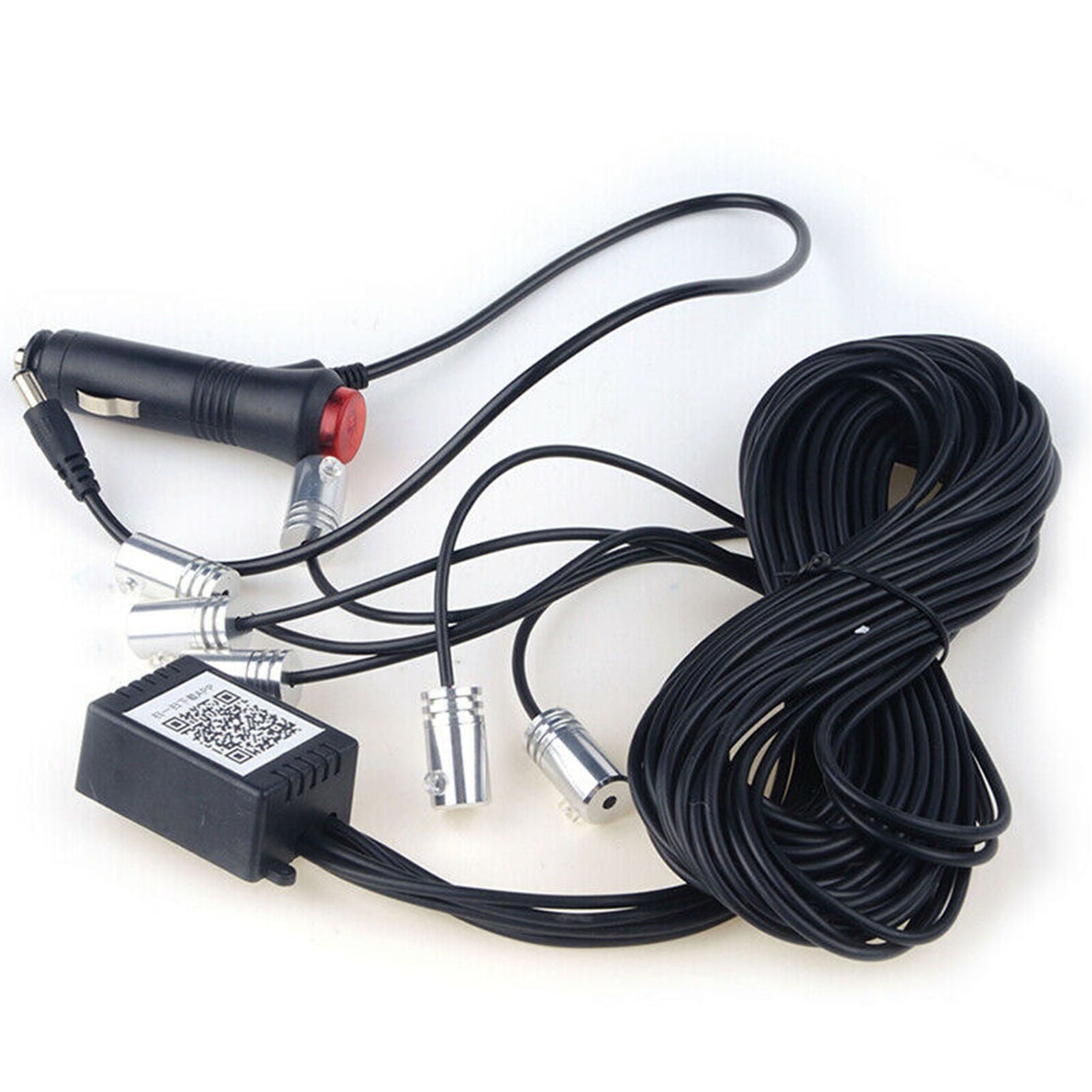 6in1 8M RGB LED Car Interior Fiber Optic Neon EL Wire Strip Light Atmosphere APP