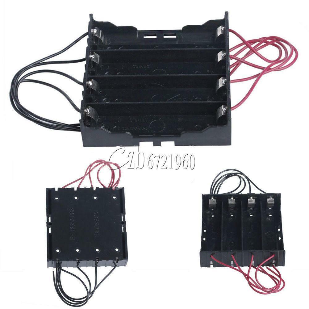 Plastic Battery Case Holder Storage Box For 4x 18650 Rechargeable Battery