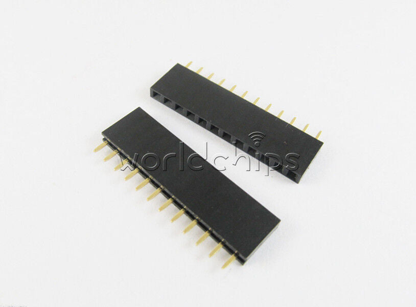 20PCS  2.54mm Pitch 12 Pin Single Row Female Straight Header Strip PH: 8.5mm