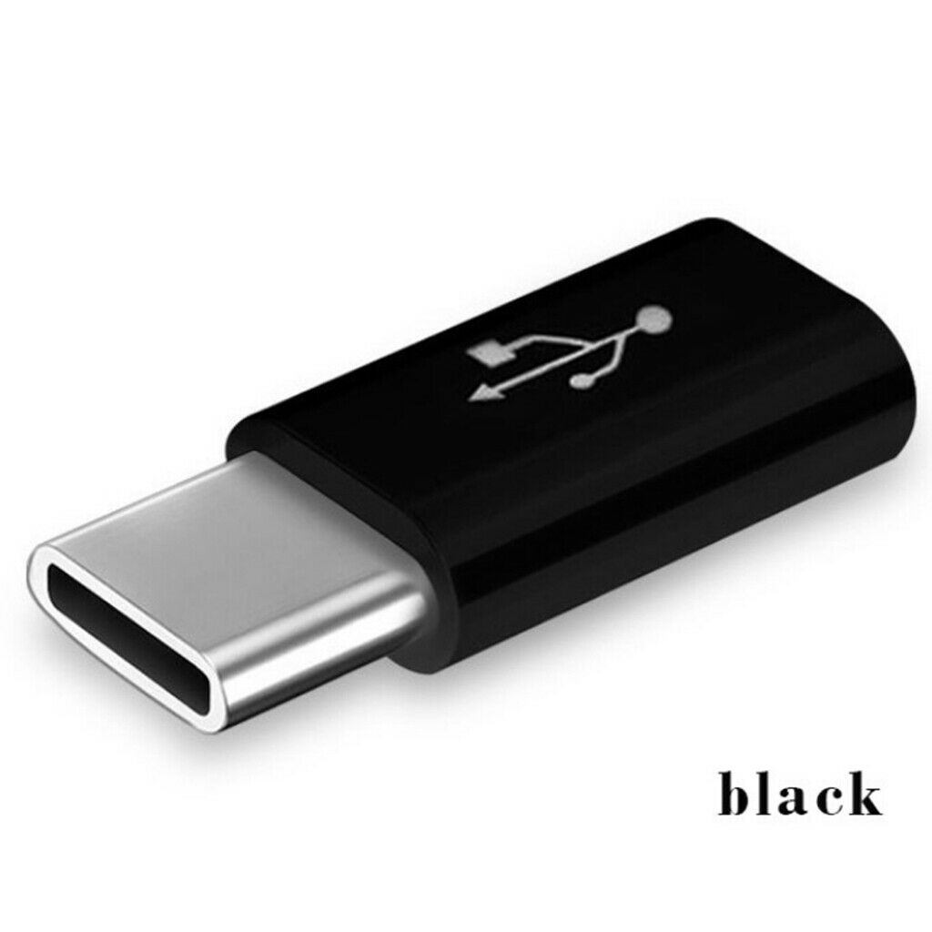 USB Type C OTG Adapter USB C to Micro USB Converter Connector, Alloy Black