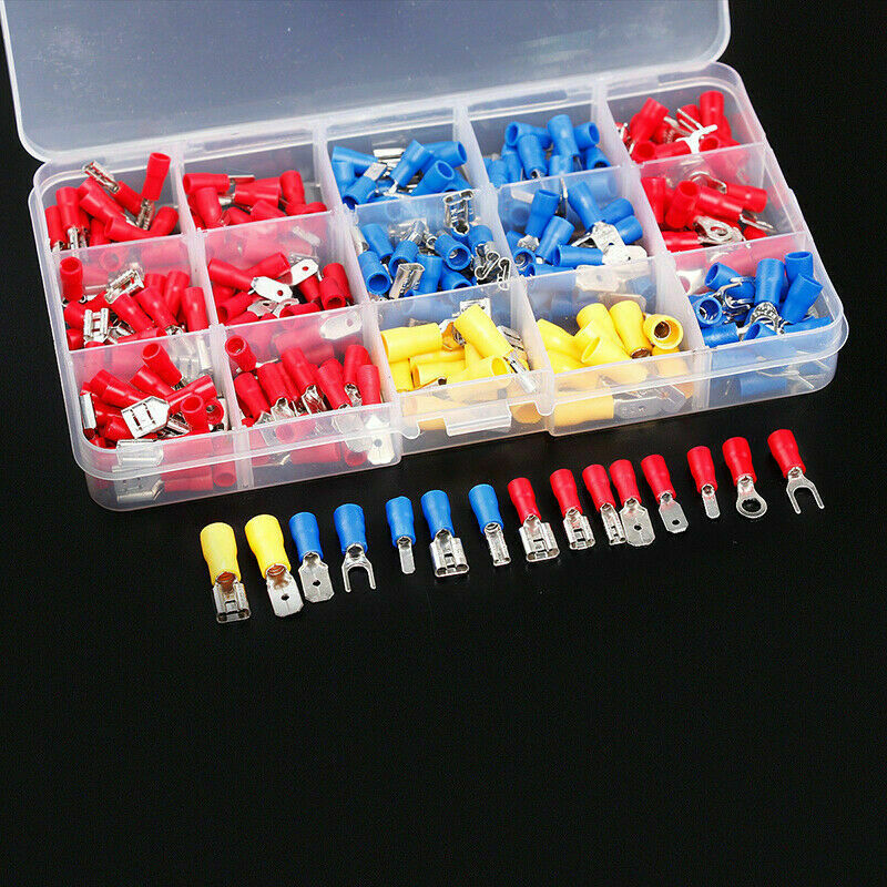 280pcs Insulated Assorted Electrical Wiring Connectors Crimp Terminal Kit Set