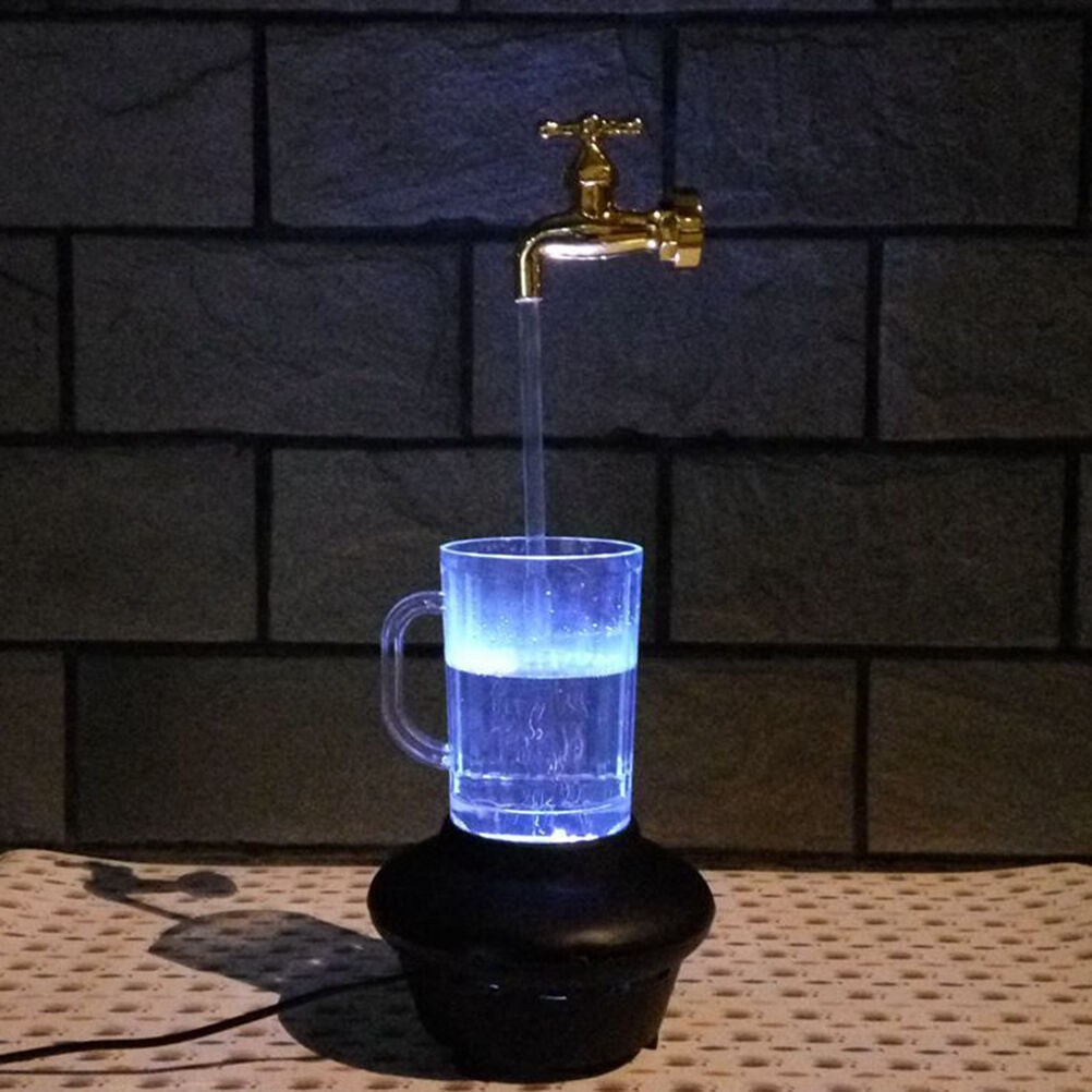 Home Decor LED Magic Faucet Mug Colorful Light Water Floating Fountain Faucet BD
