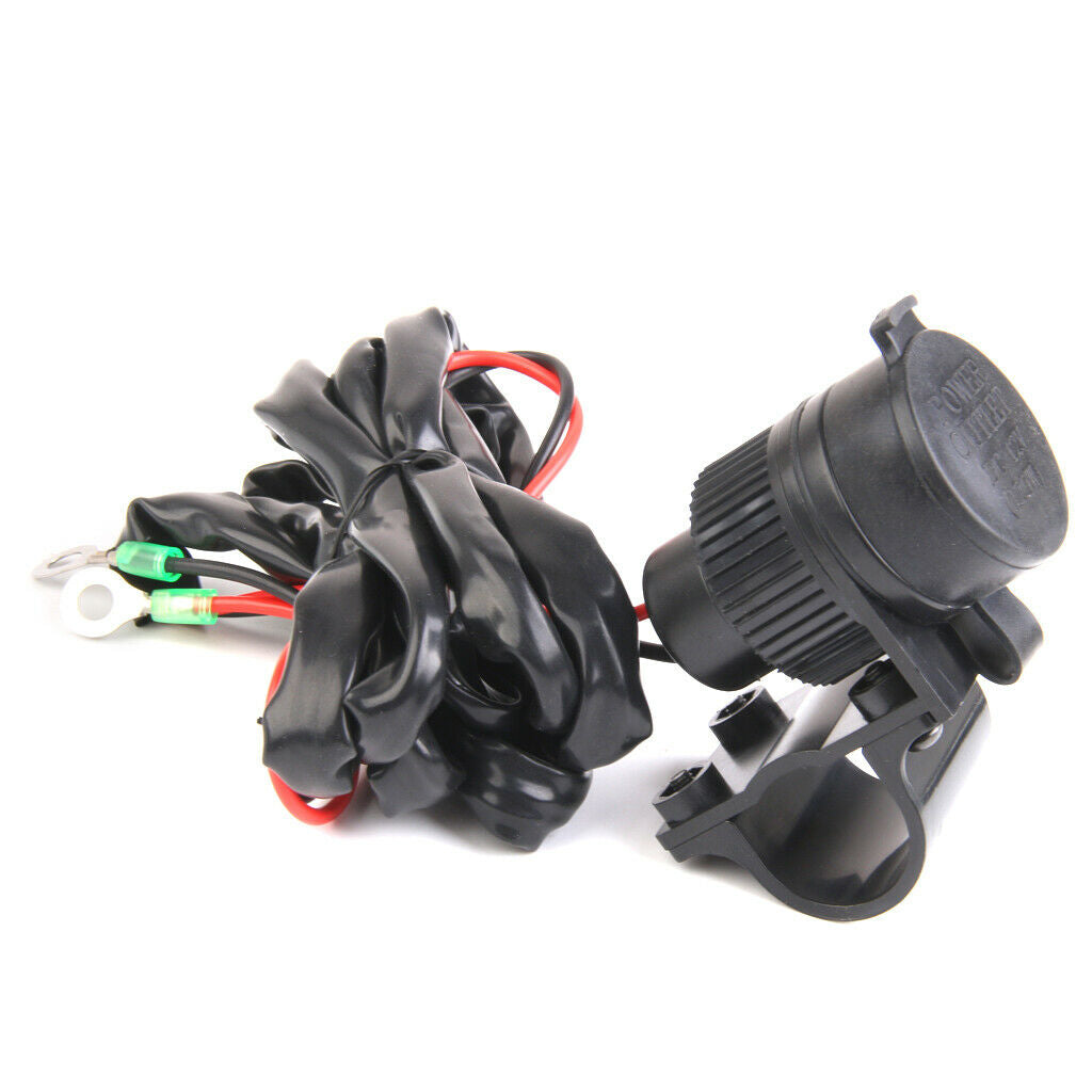 12V Car Autobike Cigarette Lighter Power Socket Plug Outlet with Bracket