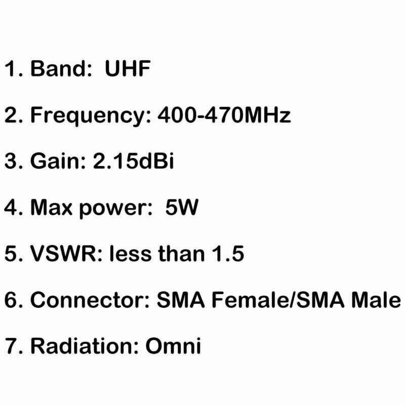 5Pcs Antenna UHF 400-470MHz Magnetic Vehicle Mounted Antenna SMA Male CA