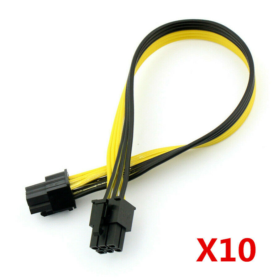 10Pcs PCI-E PCI Express 6P Male to 6Pin Male Graphics Video Card DIY Power Cable