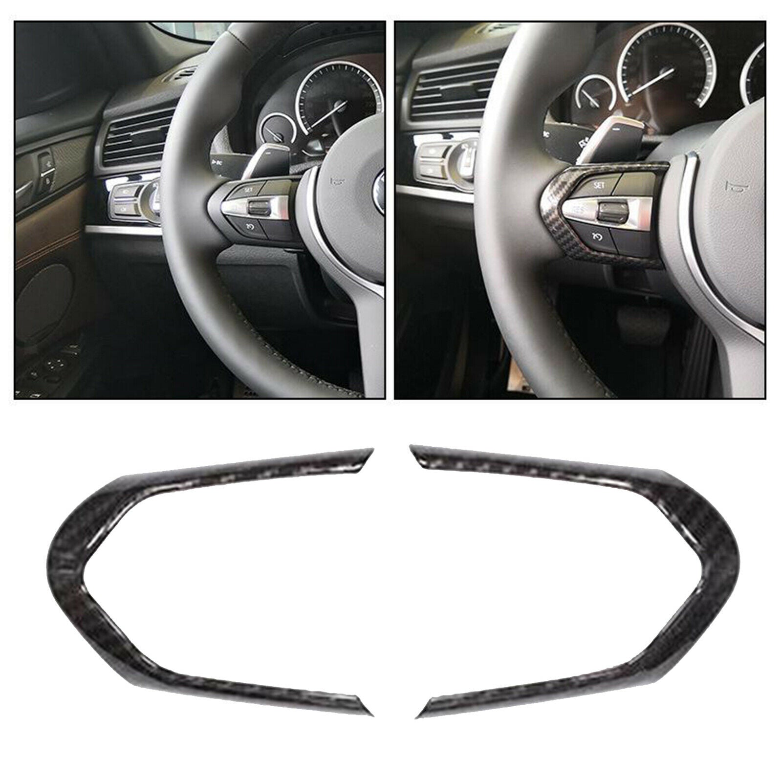 Steering Wheel Button Frame Trim Covers For BMW M3 F80 M4 F82 F83 M5 F10