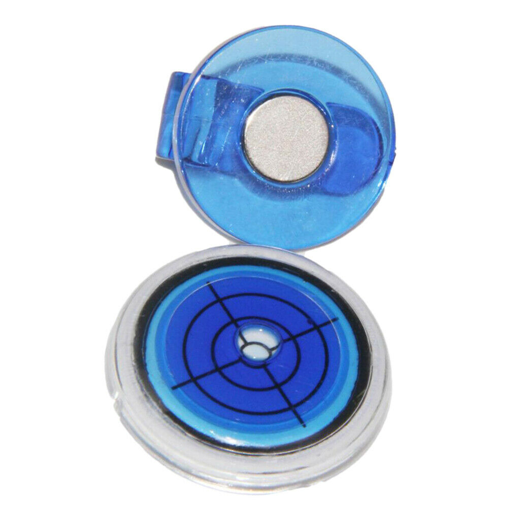 Golf Gradienter Putting Alignment Tool Magnetic Ball Marker Hat Clip Blue