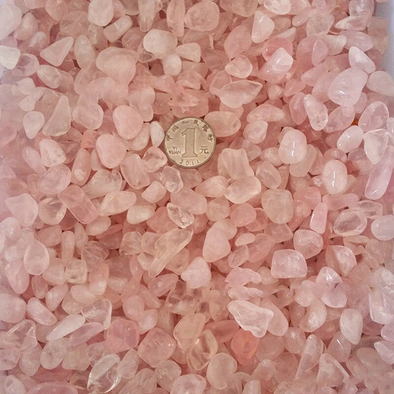 100g Natural Pink Rose Reik Quartz Mini Crystal Rocks Stones Healing Chakra B Tt