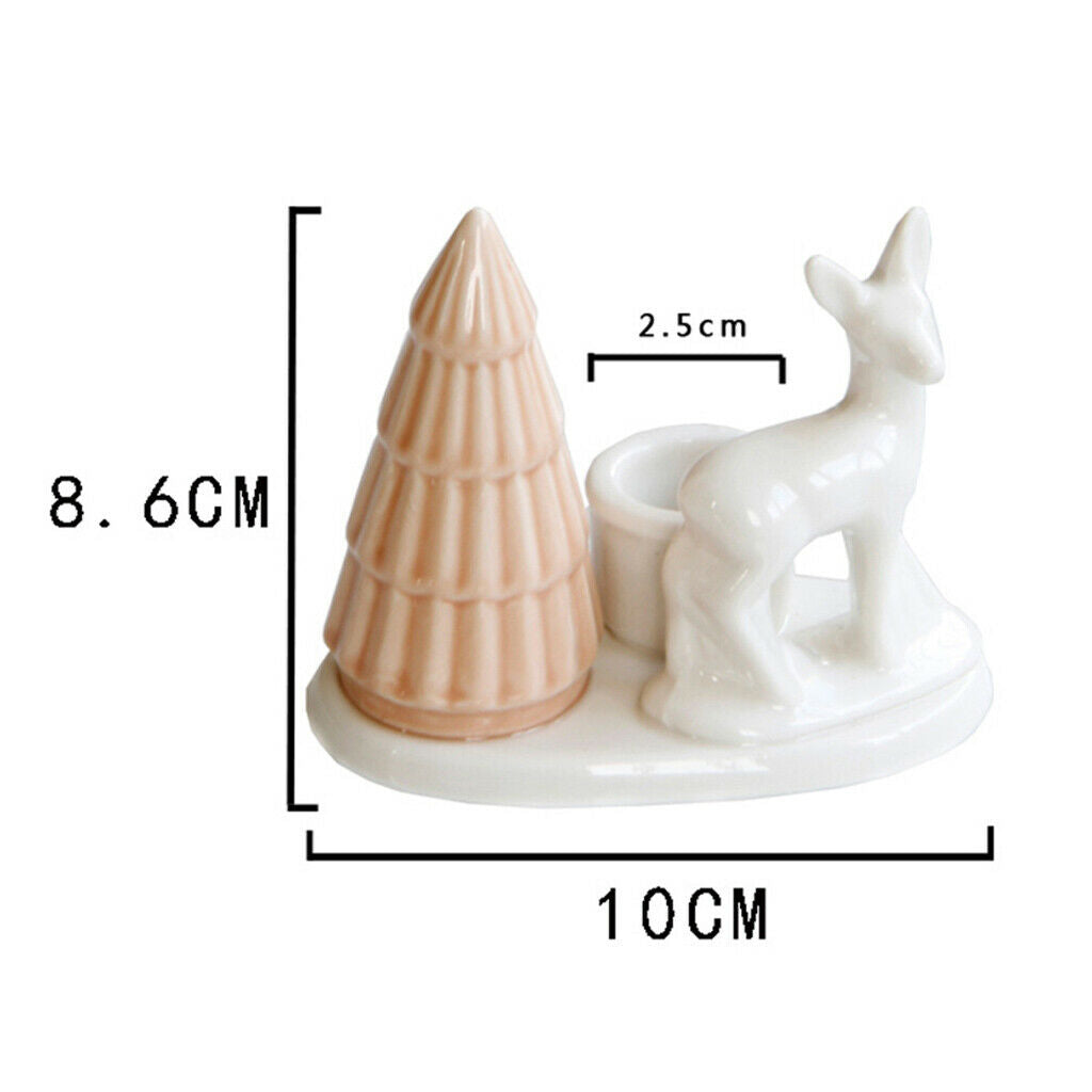 Lovely Fawn Candle Holder Elk Candlestick Home Table Holiday Decorations