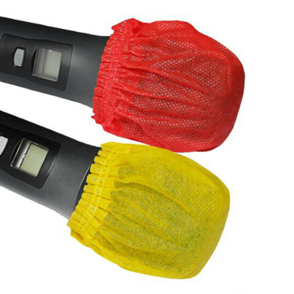 400Pcs Non-woven Microphone Cover Windscreen Stage Handheld Mic Covers for KTV