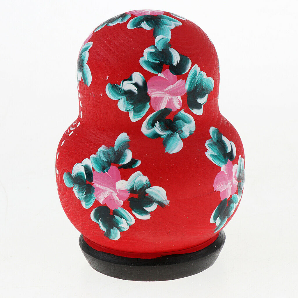Set of 10 Pieces Hand Painted Colorful Girls Russian Babushka Matryoshka Nesting