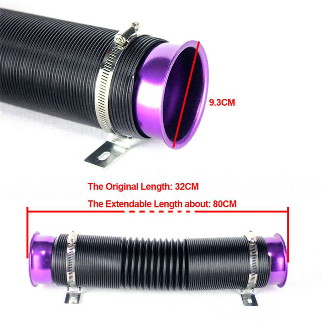 3inch Global Flexible Cold Air Intake Pipe Inlet Hose Tube Duct Inlet Golden