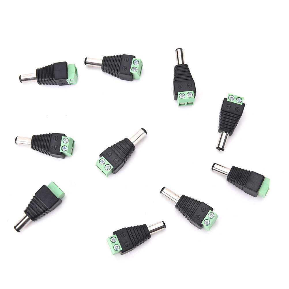 10pcs 5.5mm x 2.5mm CCTV camera DC Power Male Jack Connectors jiUNUSJ Ad
