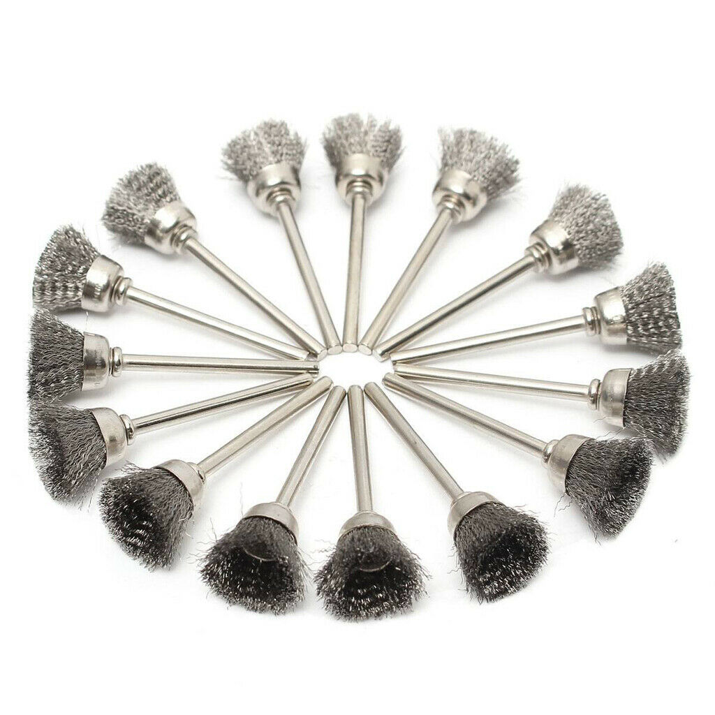45Pcs Brass Steel Wire Brush Polishing Wheels Full Kit Set for Rotary Tools