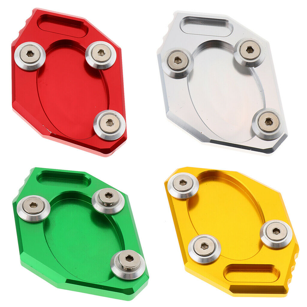 Motorcycle Kickstand Side Stand Extension Plate Pad for Kawasaki NINJA 300 Red