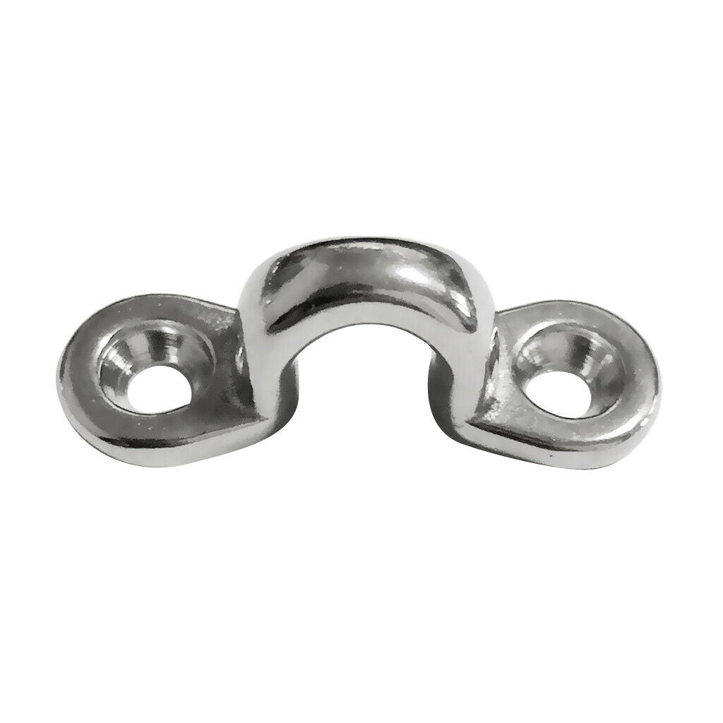 2X 6 Pieces Stainless Steel Boat Kayak Marine Top Pad Eye Straps Tie Down Loops