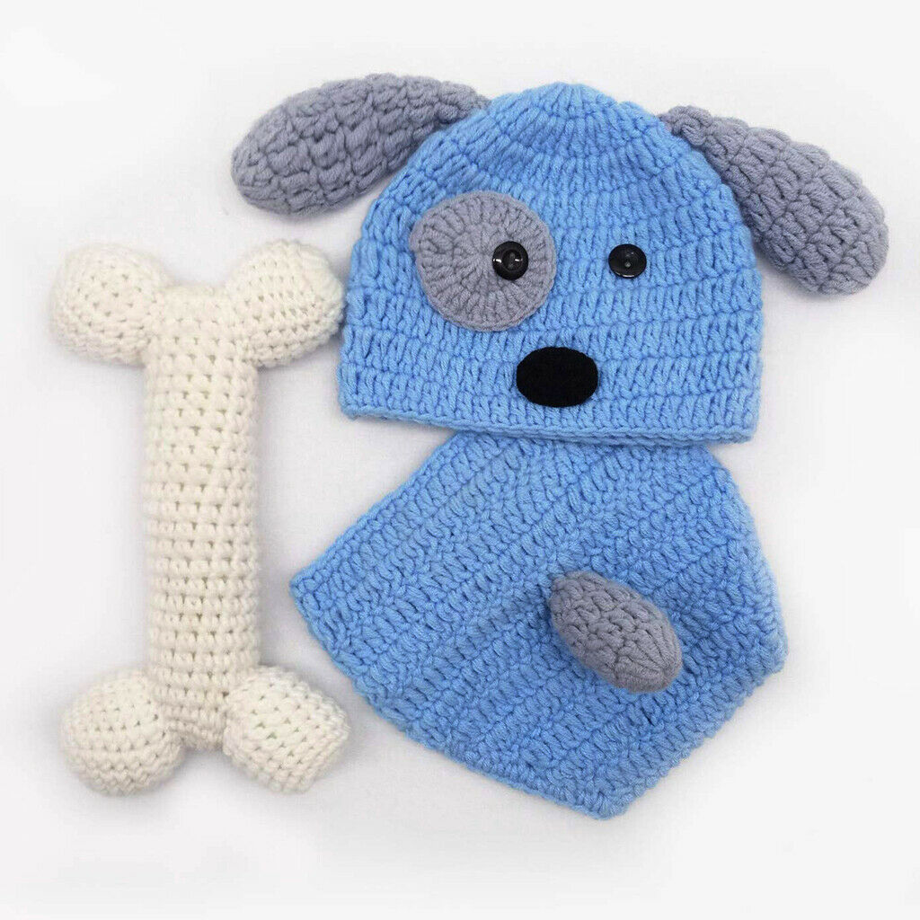Photography Prop Baby Costume Cute Crochet Knitted Hat   Girl Boy Cute Animal