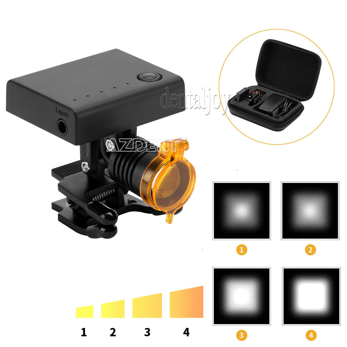 Wireless Dental 3W LED Headlight with Filter for Medical Binocular Loupes Glass